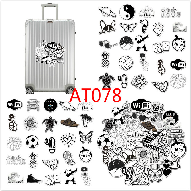 Bộ 50 Miếng Dán Hình Gấu Đáng Yêu Chống Thấm Nước Trang Trí Laptop