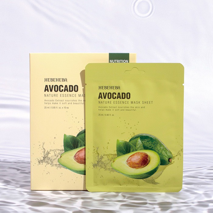 Mặt Nạ Dưỡng Da Hebeheba Hàn Quốc Natural Essence Mask Sheet Chiết Xuất Thiên Nhiên Giúp Da Trắng Sáng Mềm Mịn 25ml
