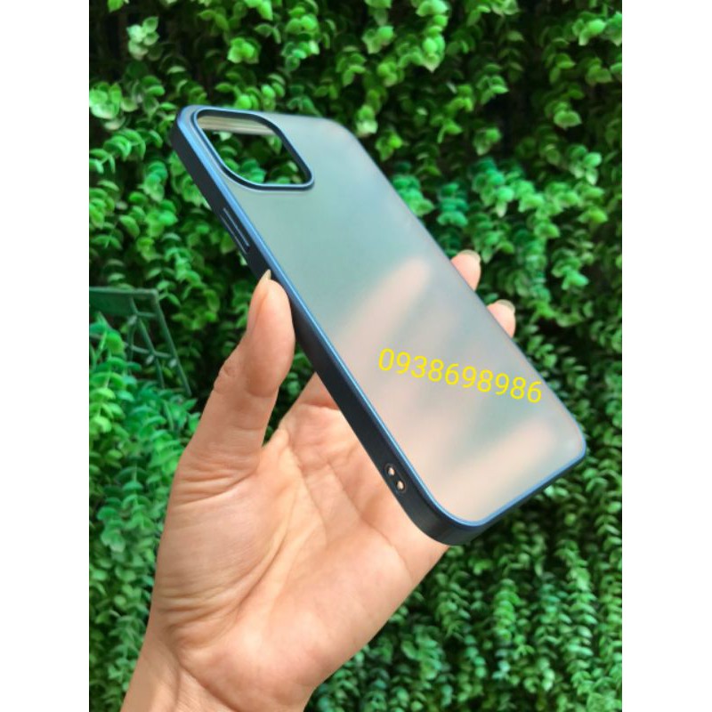 [Mã ELORDER5 giảm 10k đơn 20k] ốp lưng KST nhám viền màu có gờ bảo vệ camera iphone 12 pro max