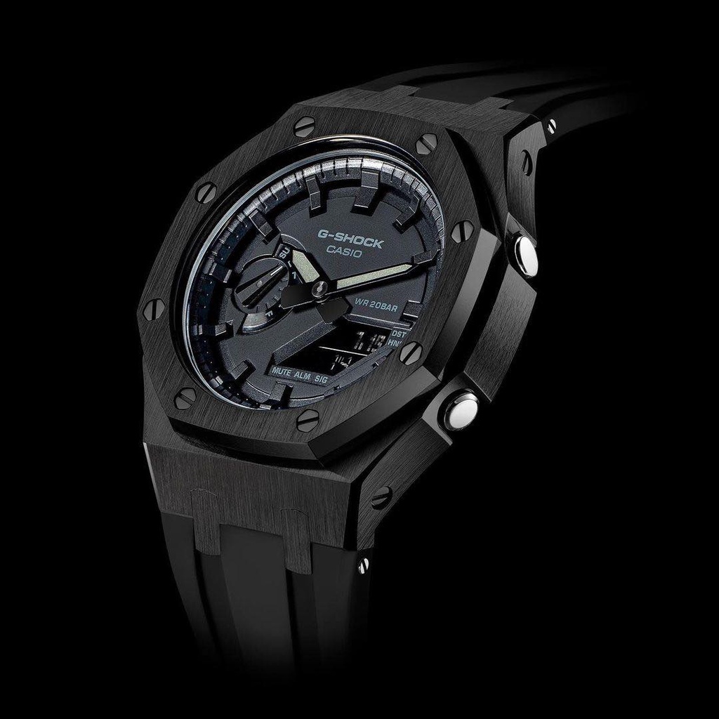 Đồng Hồ Nam Dây Nhựa Casio G-Shock GA-2100-1A1 AP Custom Full Black Royal Oak