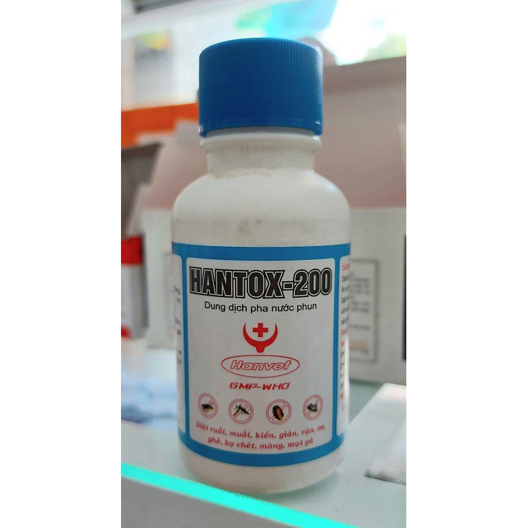 Hantox 200 (100ml) - Thuốc diệt muỗi, diệt ruồi, diệt ve cho chó, thú nuôi dùng trong nhà và chuồng trại