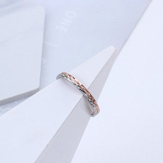 Nhẫn Nữ Titan Kiểu Mảnh Đơn Giản Phong Cách Hàn Quốc Không Đen Không Gỉ TT 1678
