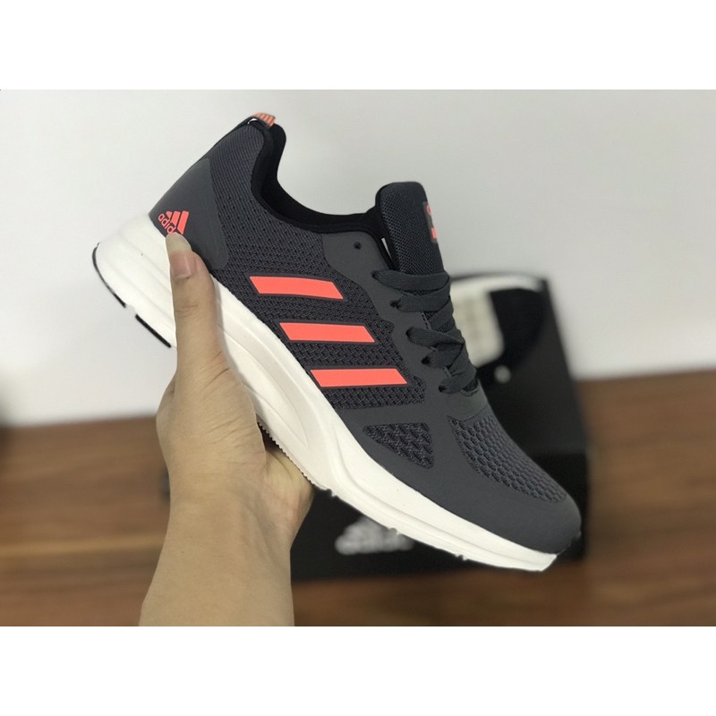 [Full box + Freeship] Giày Sneaker Nam Giày Thể Thao Nam Ab62 Màu Ghi Cam