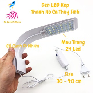 Đèn LED màu trắng kẹp thành hồ cá thủy sinh size 30-40cm M-280