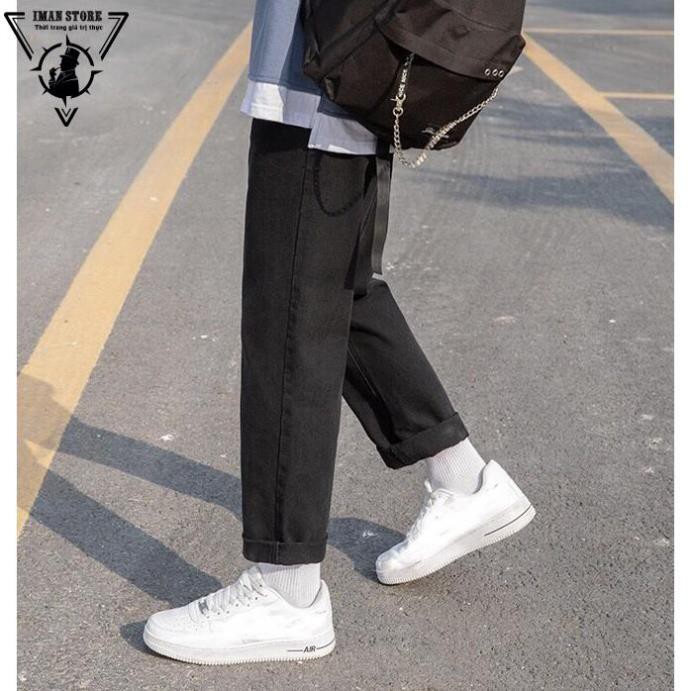 Quần Jeans baggy Đen phom ống suông, rộng nam, hottrend 2021 | BigBuy360 - bigbuy360.vn