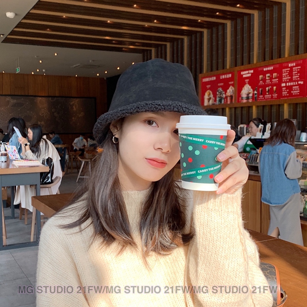 Mũ MG STUDIO thiết kế hai mặt thời trang mùa đông xinh xắn có 5 màu tùy chọn