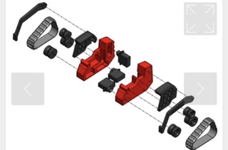 Kít in 3d chế máy xúc nâng ủi mini