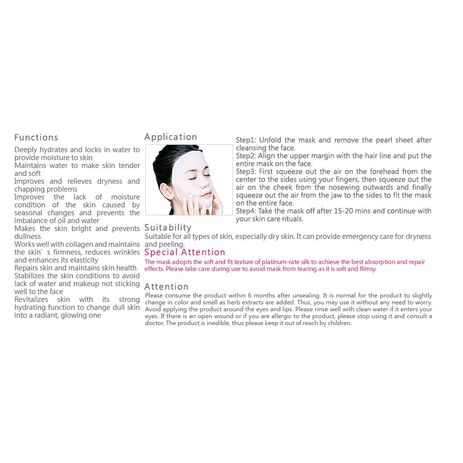 Miếng Lẻ Mặt Nạ Naruko Cấp Nước Sâu & Sáng Da Hoa Hồng Nhung Rose and BOTANIC HA Aqua Cubic Hydrating Mask EX Bản Đài