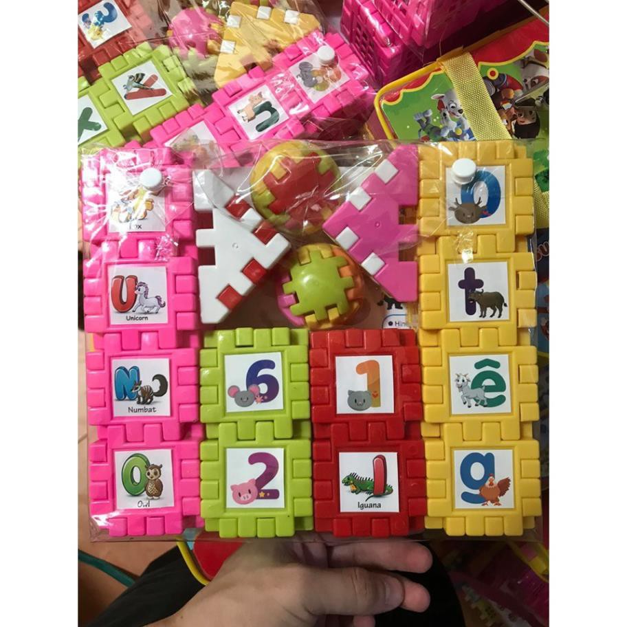 190 chi tiết xếp hình vuông kì diệu cho bé- 2 bộ