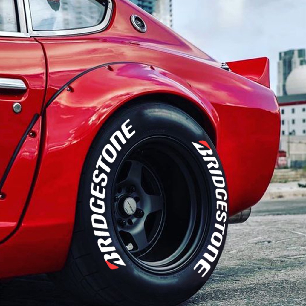 1 Set Miếng Dán Cao Su Trang Trí Bánh Xe Hơi 1 Bánh