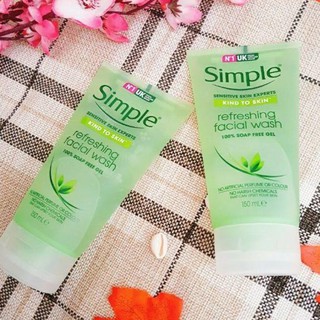 Sữa rửa mặt dạng Gel Simple Refreshing Facial Wash 150ml