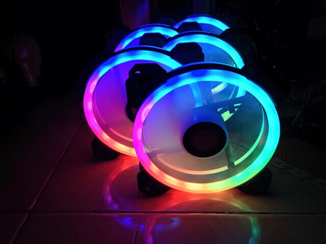 ( Rẻ Vô Địch) Quạt fan led Coolmoon RGB V2 chính hãng ( kèm bộ điều khiển HUB có led RGB đồng bộ)