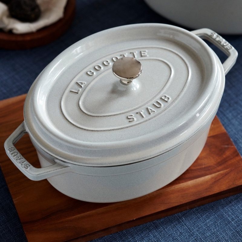 [ HÀNG ĐỨC ] Nồi tròn STAUB COCOTTE WH-T 28CM - màu trắng sữa