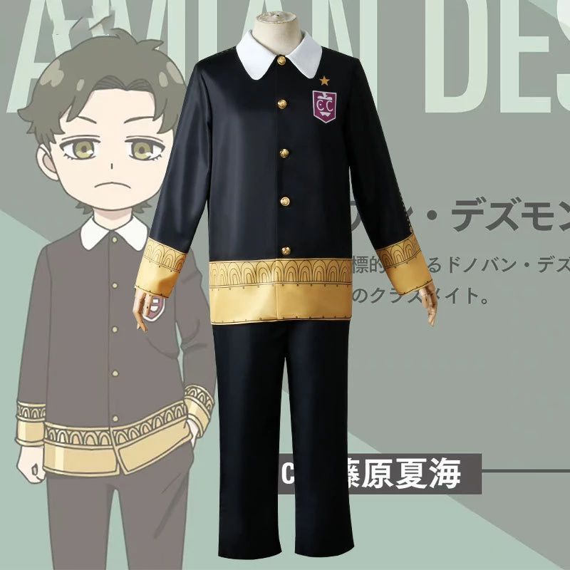 Bộ Tóc Giả Màu Đen Hóa Trang Nhân Vật Son of Donovan Trong Phim Anime Spy X Family Damian Desmond