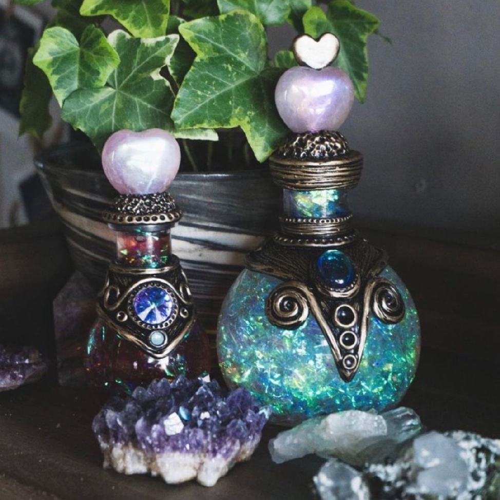 Phụ kiện trang trí hình lọ thuốc mặt trăng điều ước ma thuật tỏa sáng phong cách vintage thủ công