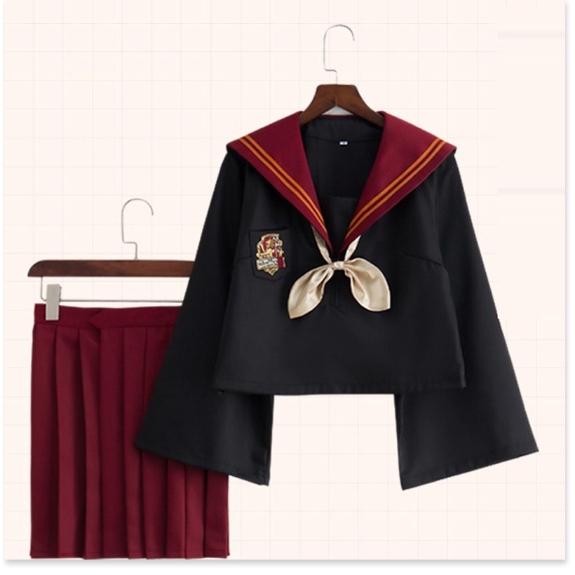 đồng phục Harry Potter học viện phù hợp với váy xếp ly