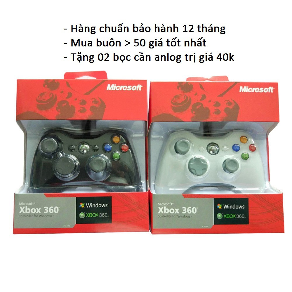 Tay cầm chơi game fifa online 4 xbox 360 pc chuyên fifa online 4 full box có rung xoay 360