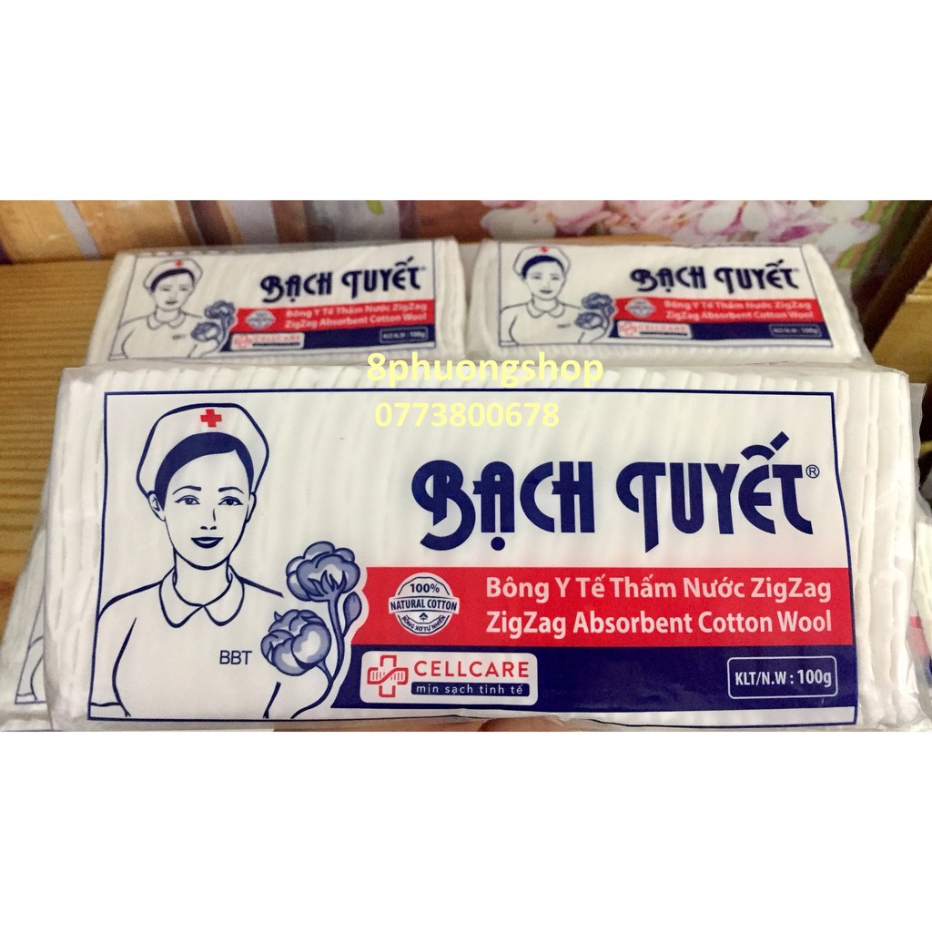 Bông Zigzag Bông Bạch Tuyết 100g/ gói