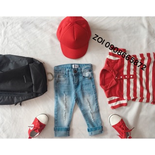 QUẦN JEAN RÁCH TƯA BÉ TRAI ( sz 1-6 tuổi)