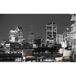 Tranh dán tường 3D thành phố đêm BINBIN TC21 (Kích thước : tuỳ chọn )