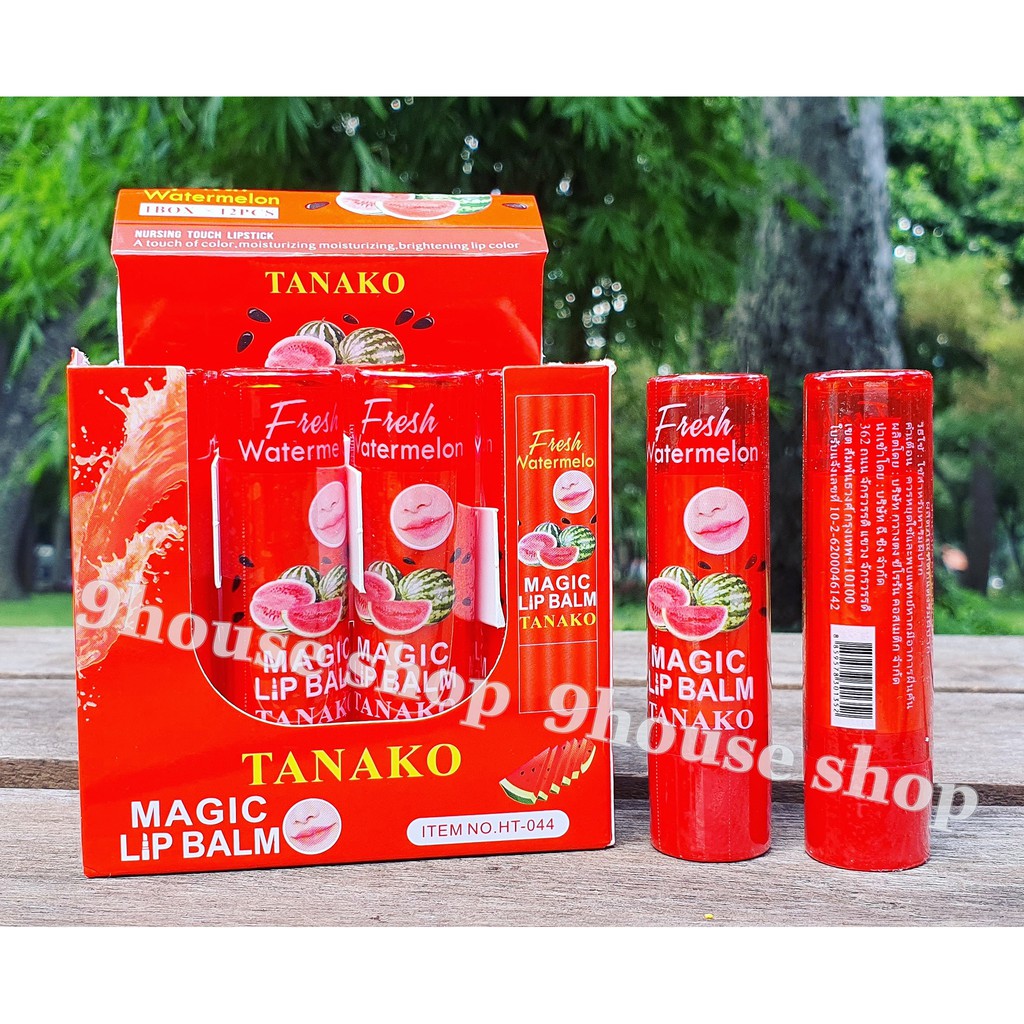 01 Son Dưỡng Môi Dưa Hấu TANAKO MAGIC LIP BALM Thái Lan