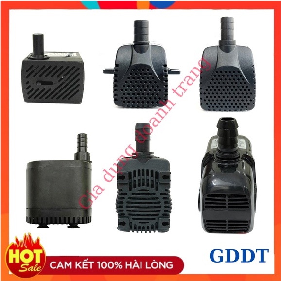 Bơm chìm mini 4w 8w 13w 16w 18w 25w 30w - 220v, Máy bơm quạt hơi nước, Bơm chìm bể cá mini