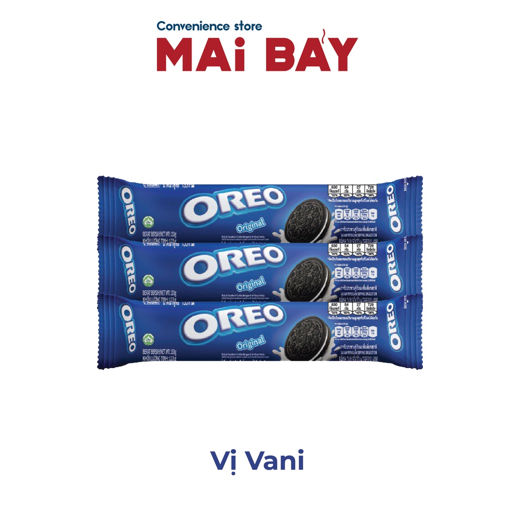 Thanh Bánh Quy Socola Oreo Các Vị 123.5G