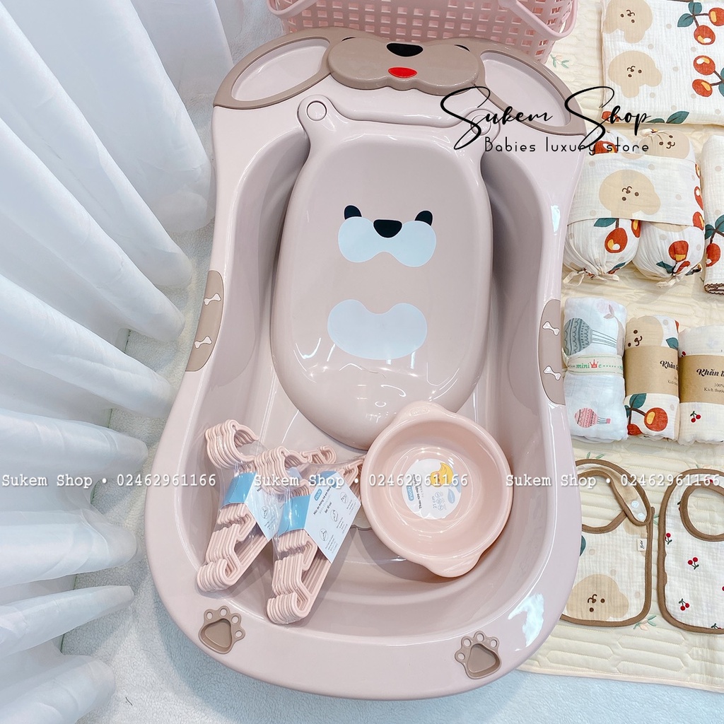 Combo Sơ Sinh Trọn Gói Tông Hồng Cho Bé Gái