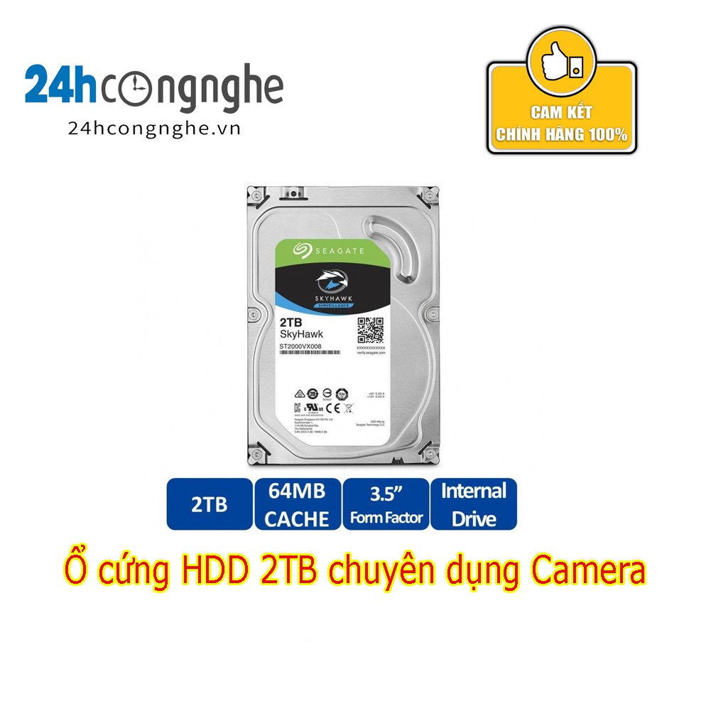 Ổ cứng HDD Seagate 2Tb-CAMERA Skyhawk-HÃNG CHÍNH THỨC