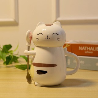 Ly Sứ Có Nắp Mèo Con Dễ Thương