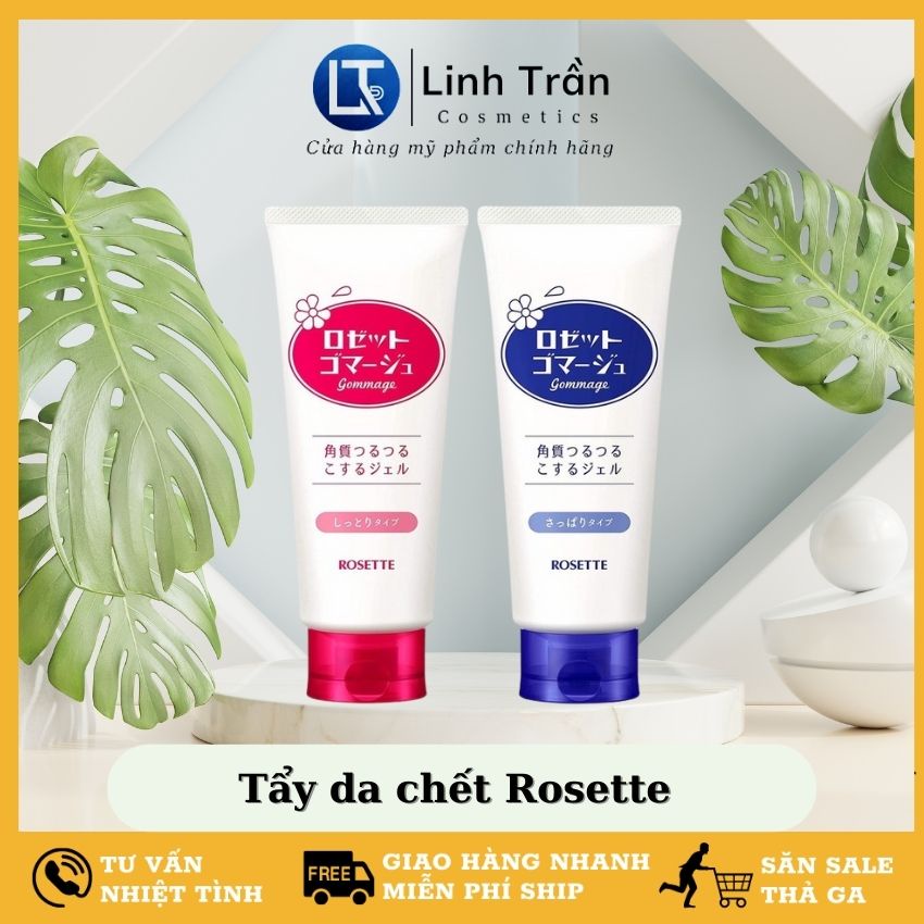 Tẩy tế bào chết rosette, tdc rosette xanh và hồng cho da dầu da khô nhạy cảm chính hãng từ nhật