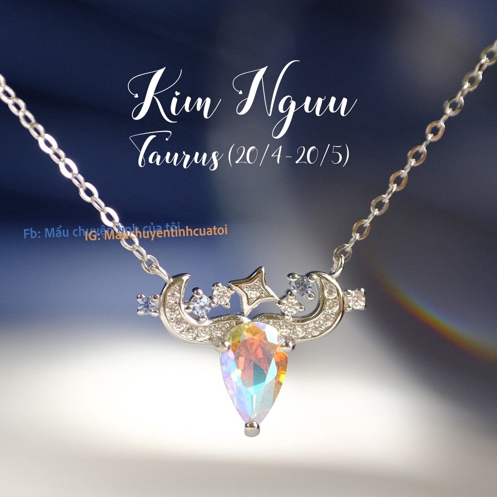 Dây chuyền 12 Cung Hoàng đạo  - Dây chuyền bạc - Mẩu chuyện tình của tôi