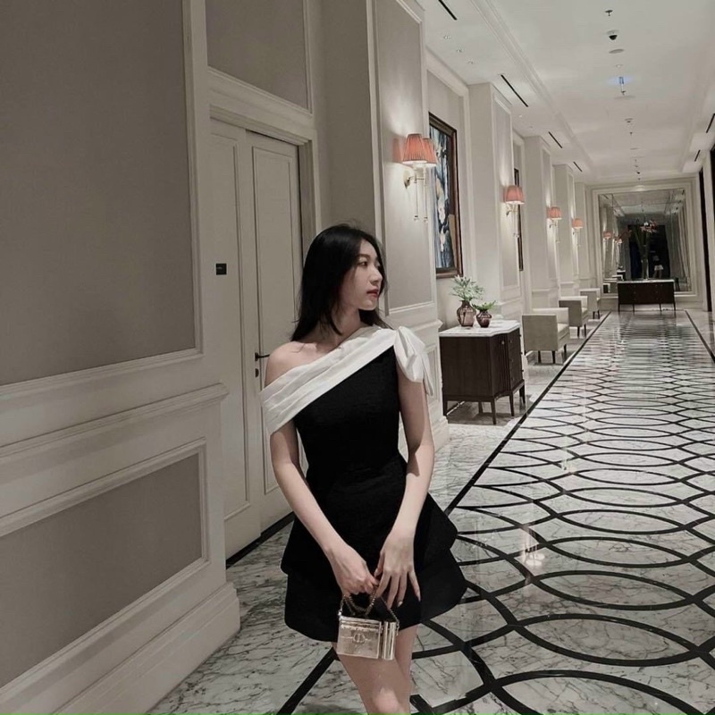 Set áo lệch + chân váy A