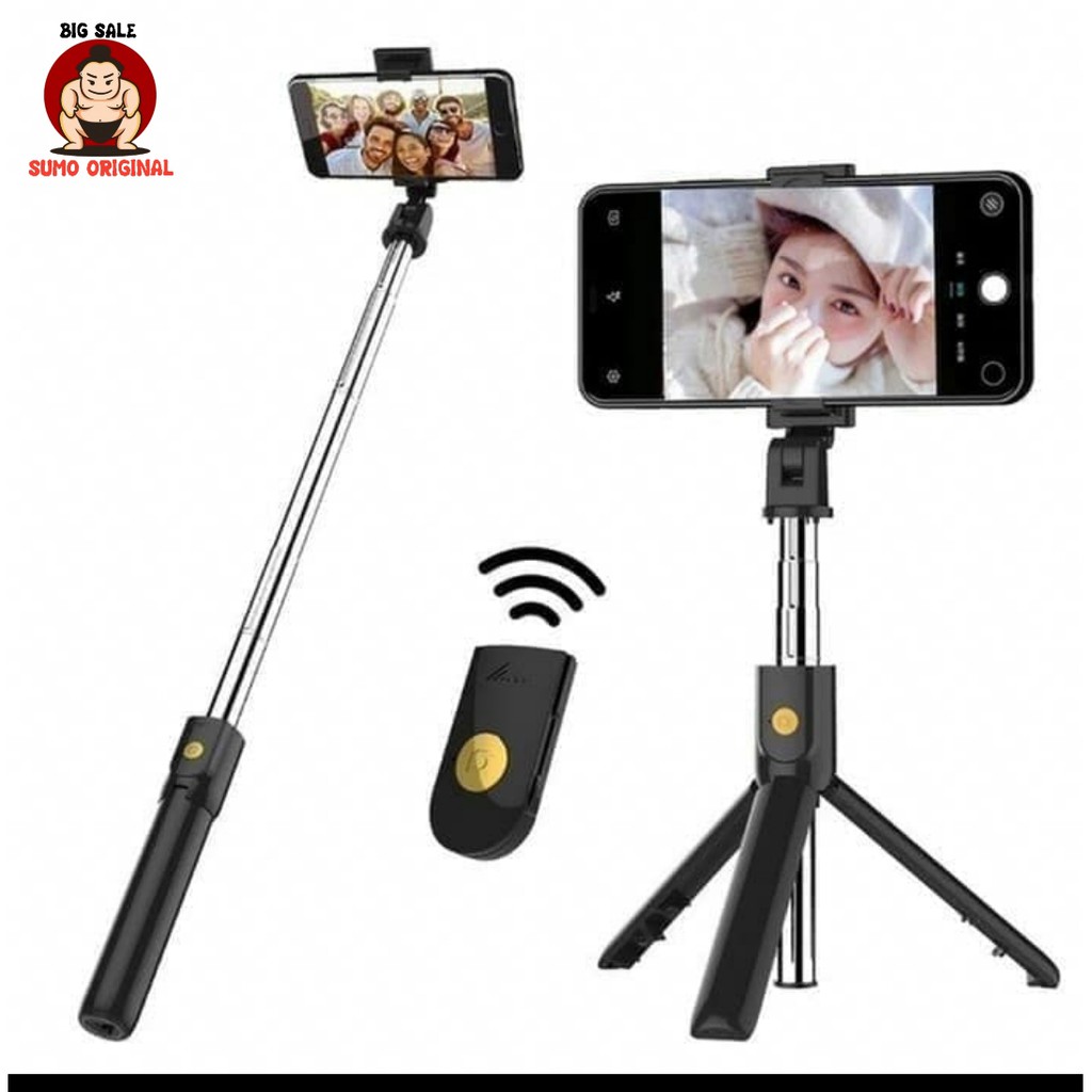 Giá Đỡ Ba Chân Kiêm Kẹp Điện Thoại Kết Nối Bluetooth Không Dây 2 Trong 1 K07 | BigBuy360 - bigbuy360.vn