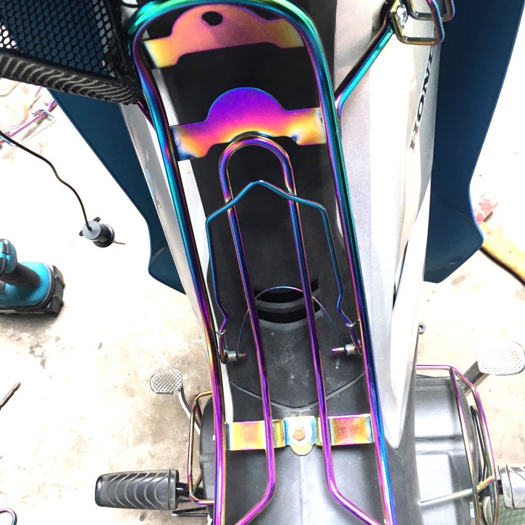 Baga Xuồng Inox Thép 10ly và Titan 7 màu Gắn Wave 2012 - 2022 Cực Đẹp!