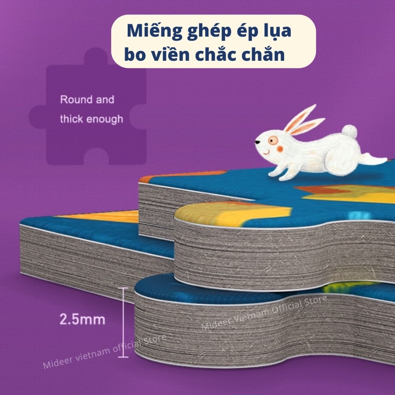 Bộ xếp hình cho bé Mideer Round Puzzle, Đồ chơi trẻ em thông minh từ 5,6,7,8,9,10 tuổi