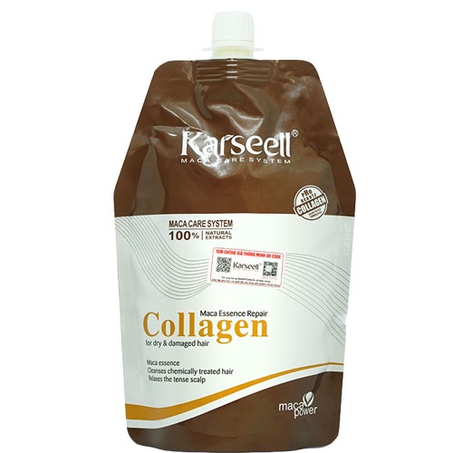 Ủ tóc collagen, kem ủ tóc phục hồi siêu mượt KARSEELL MACA 500ml chính hãng