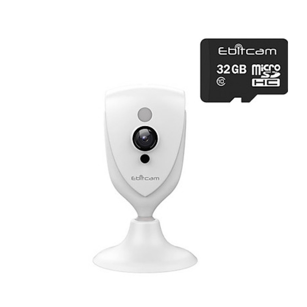 [Mã 159ELSALE hoàn 7% đơn 300K] Camera Ip Wifi Ebitcam EBF4 2.0MPx Full HD 1080P + Thẻ Nhớ 16GB - Hàng Chính Hãng