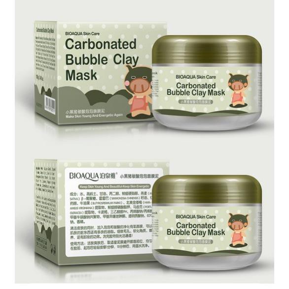 Mặt nạ sủi bọt thải độc bì heo Carbonated Buble Clay mask Bioaqua nội địa Trung -MN76-A03T2