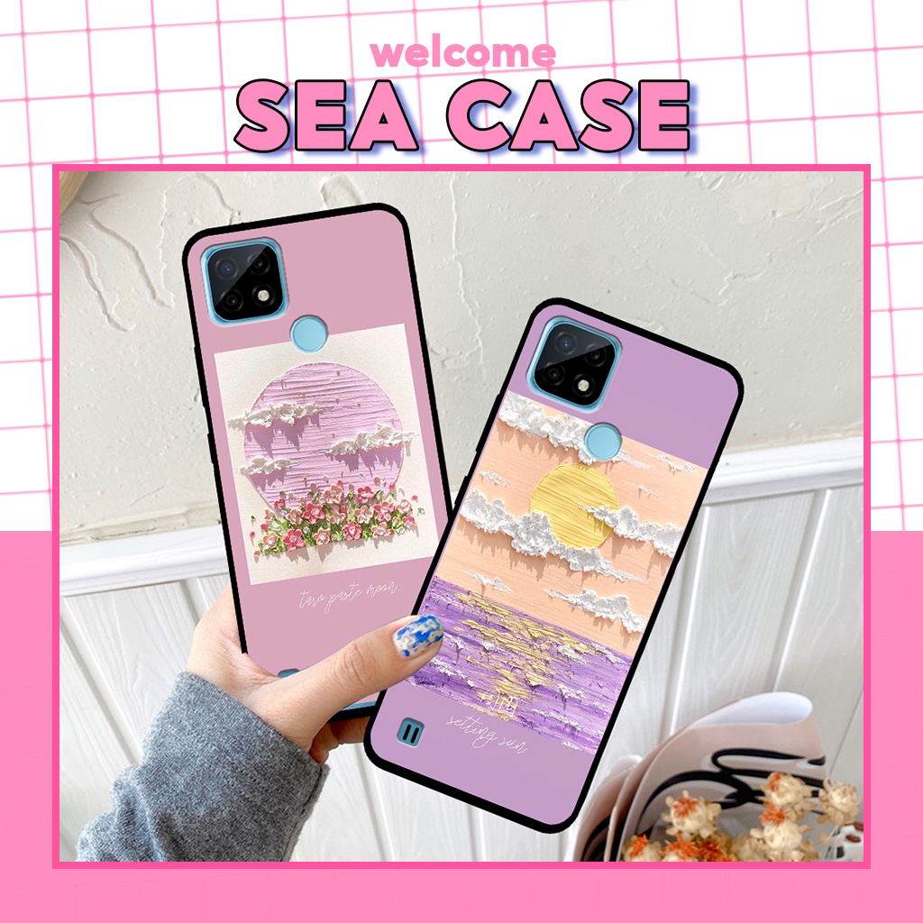 Ốp lưng Realme C21Y - C25Y - C21, Ốp điện thoại in hình hoa vintage,basic,nhẹ nhàng – lưng nhựa viền dẻo
