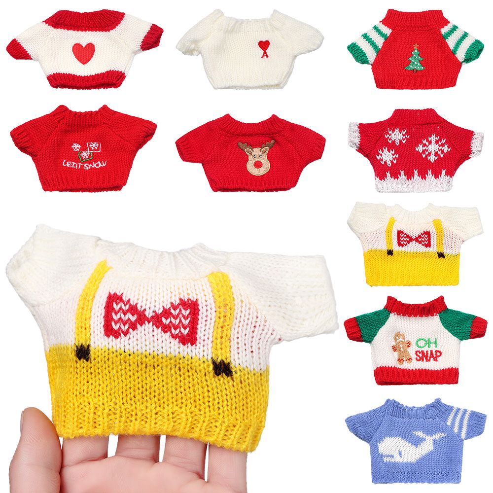 Đồ chơi búp bê mặc áo len mềm hình động vật mini dễ thương