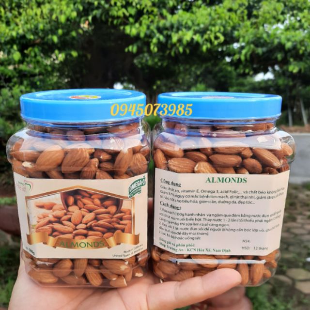 500g Hạnh nhân sống tách vỏ Mỹ ( dùng làm sữa, ngũ cốc...)