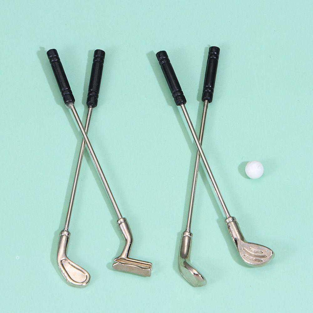 Bộ 5 Gậy Đánh Golf Màu Cầu Vồng Tỉ Lệ 1 / 12 Dùng Trang Trí Nhà Búp Bê