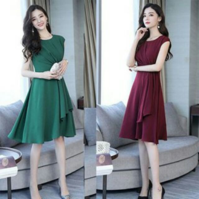 ĐẦM XOÈ THẮT EO