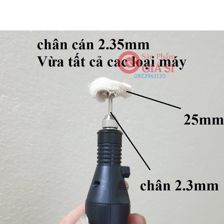 Đầu đánh bóng bằng vải trang sức resin bằng bằng bông vải mềm 2x25mm vừa tất cả các dòng máy cán nhỏ 2mm ❤️freeship❤️