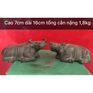 Cặp trâu nằm bằng đồng giả cổ MS575a