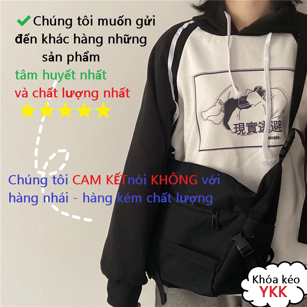 Hàng xịn Túi Đeo Chéo Canvas Cỡ Lớn Thời Trang Hàn Quốc Học Sinh Sinh Viên Đi Học , Đi Chơi