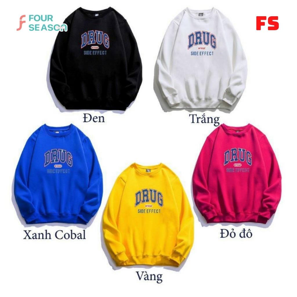 Áo khoác sweater nỉ unisex form rộng DRUG KN09 4S ulzzang phong cách street style Hàn Quốc hottrend giá rẻ