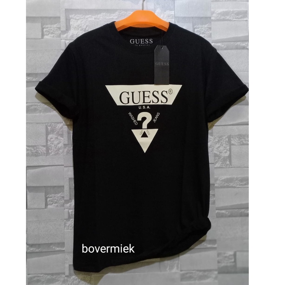 Áo Thun Ngắn Tay Chất Liệu Cotton In Chữ Guess Thời Trang Mùa Hè Dành Cho Nữ Và Nam