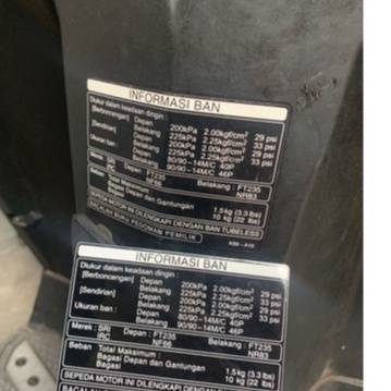 Bộ tem thông số Vario 150